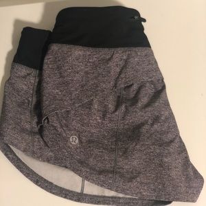 Grey lululemon speed up shorts